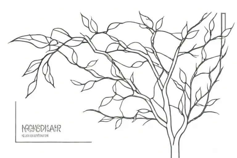 Mondrian Tree Branch