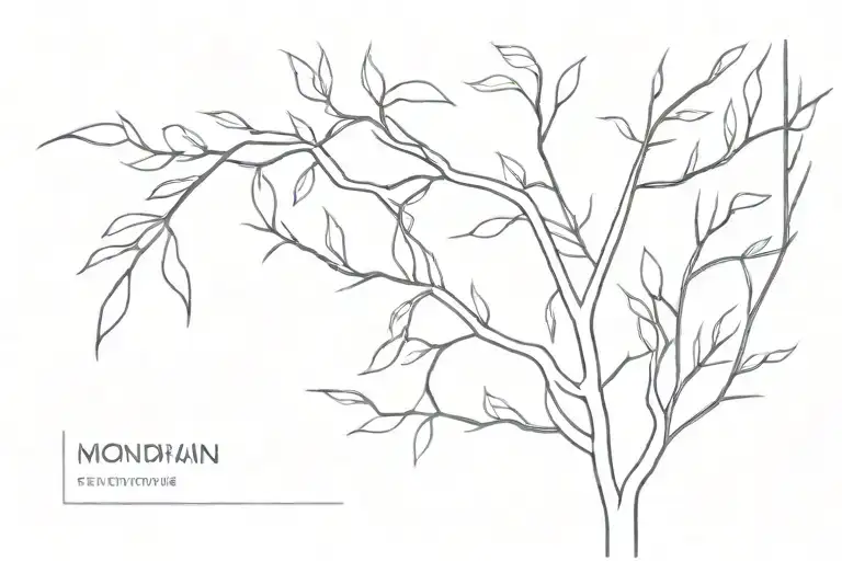 Mondrian Tree Branch