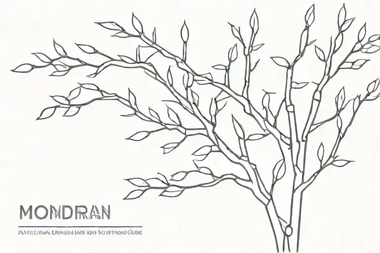 Mondrian Tree Branch