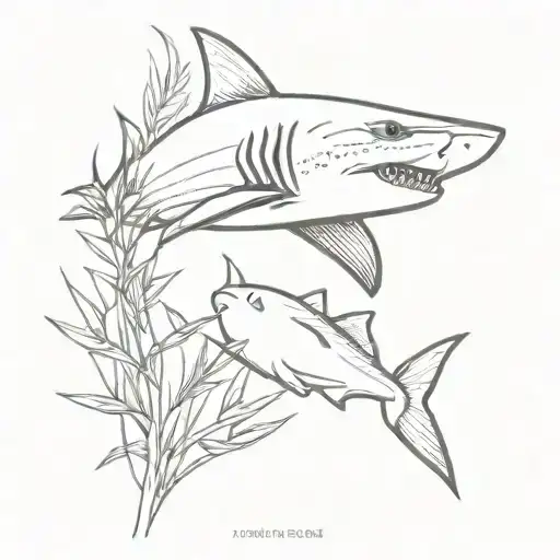 Shark Eating Grass