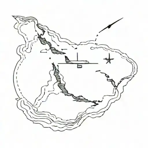 New Zealand Islands And A Plane Flying