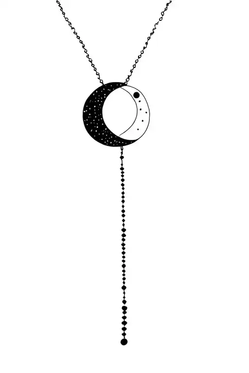 Sun And Moon Hanging Bead Chain Representing