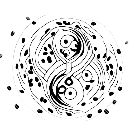 Yin Yang Made Of Coffee Beans