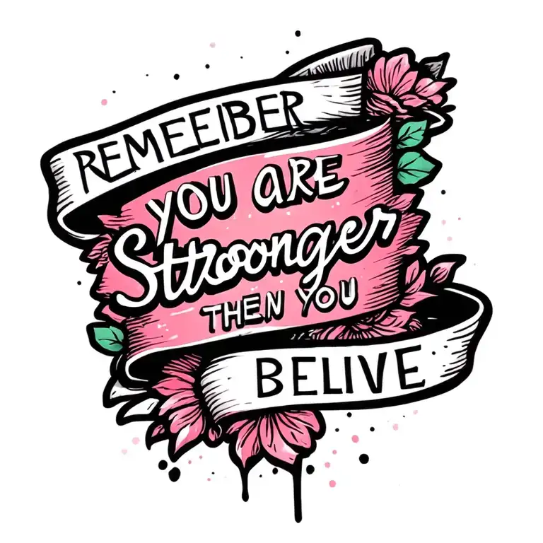 Remeber You Are Stronger Then You Belive