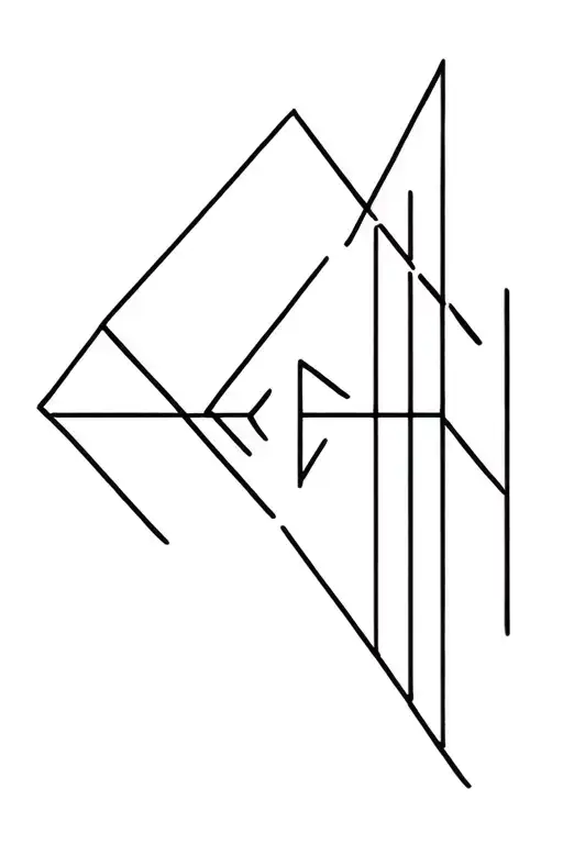 Arrow Made With Lines Geometrical Desing