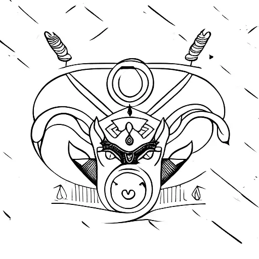 Merging Zodiac Symbols Of Sagittarius And Capricorn