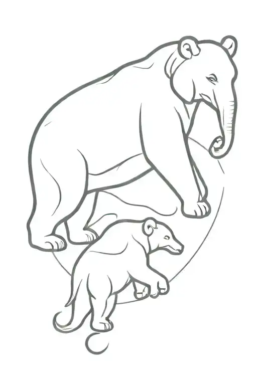 Bear And Elephant