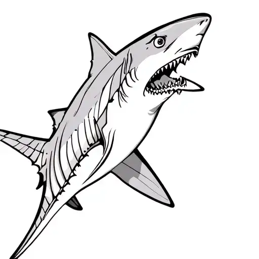 A Shark Tattoo Design In The Neo-tribal Style