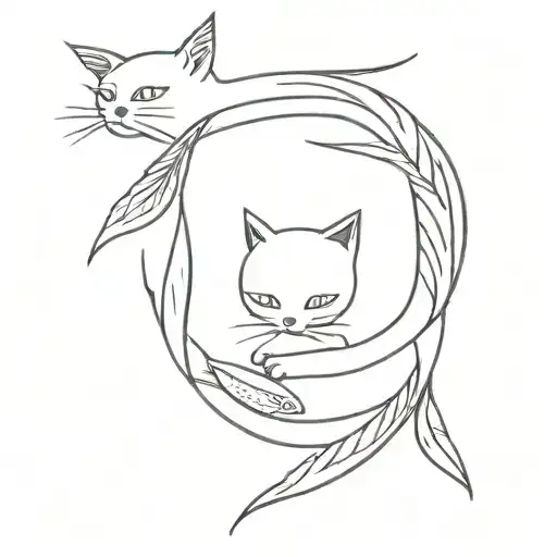 Cat And Fish