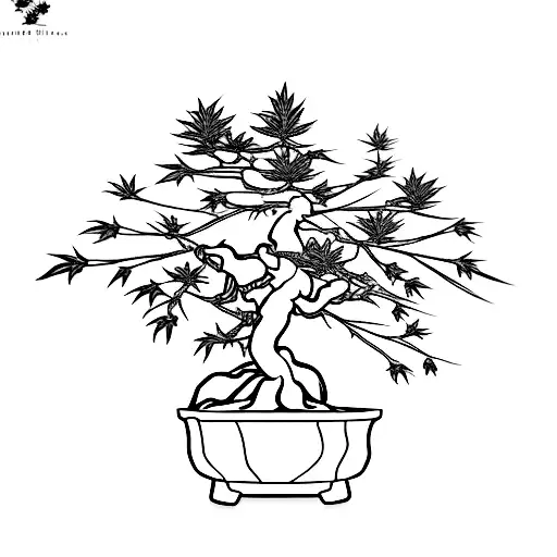 Black And White Marijuana Bonsai Tree