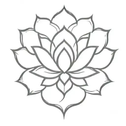 Om Symbol Lotus Flower