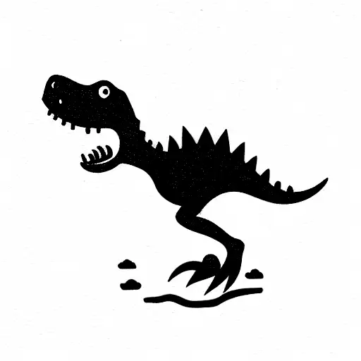 Small Dinosaur On Fire