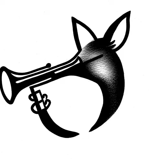 Fox Playing Trumpet