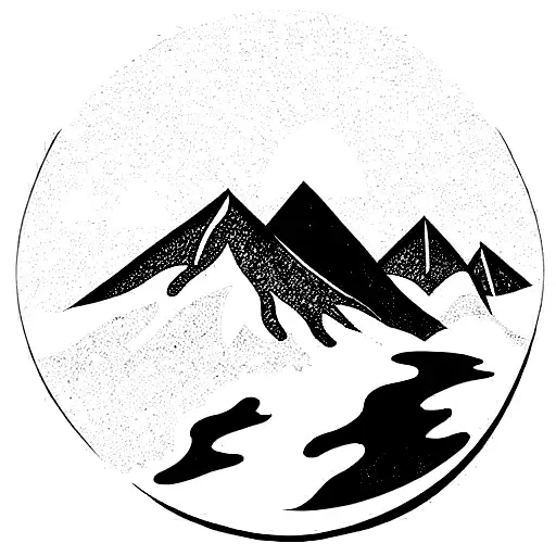 Mountain Range With Roman Numeral Date