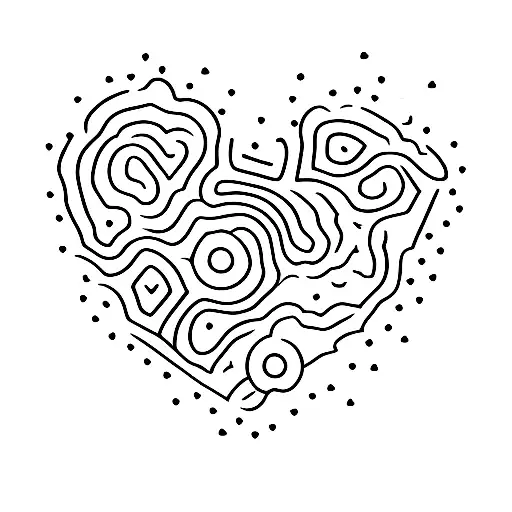 A Globe With A Dotted Line Connecting Two Different Locations And A Heart At Each End