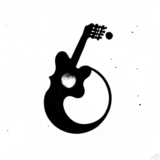 Guitar With Moon