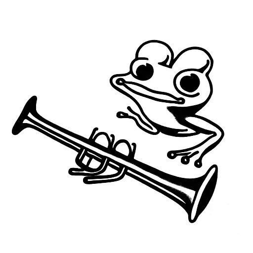 Frog Playing Trumpet