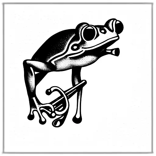 Frog Playing Trumpet