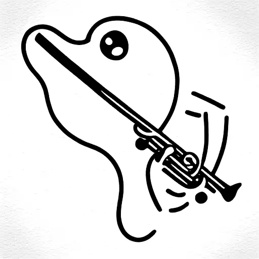 Frog Playing Trumpet