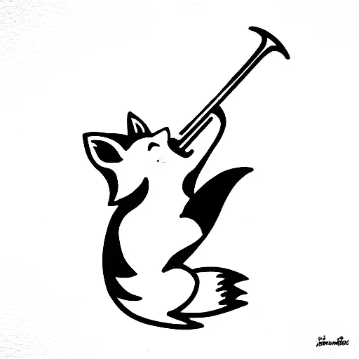 Fox Playing Trumpet