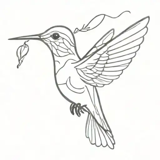 Hummingbird Sipping Nectar