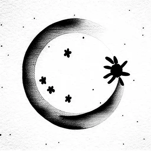 Moon With Daisy And Note