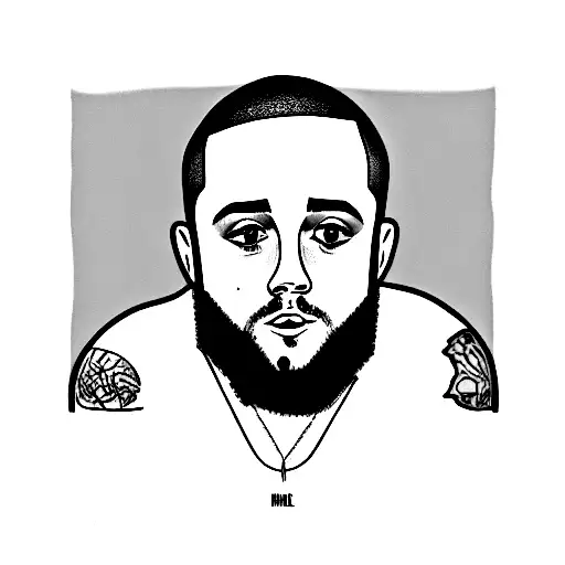 Mac Millers Swimming Album Cover But He Has A Slight Smile