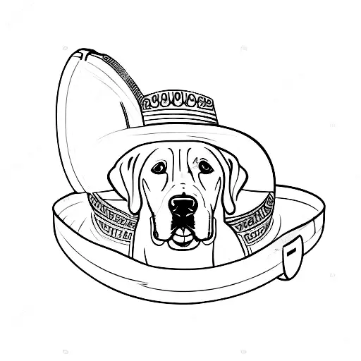 A Labrador Dog Wearing A Sombrero And Playing A Guitar