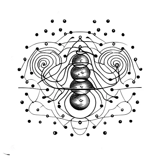 A Tattoo Of A Coffee Bean Shaped Like A Scorpio Constellation