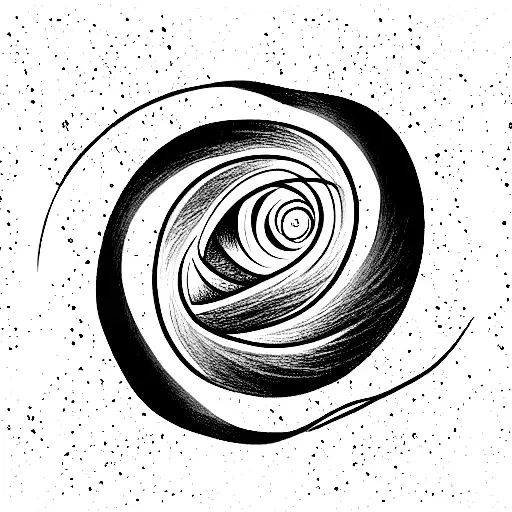 Abstract Flow With Varying Lines Spiraling Up Arm