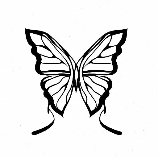 Butterfly With Fire Lines