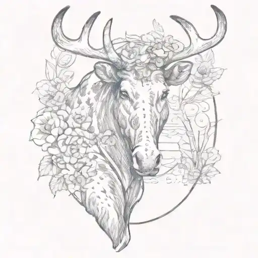 Cow Boy Boot And Moose Antlers