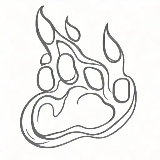 Moon Dog Paw Print