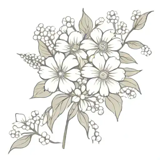 Bouquet Daisy Carnation Violet Lily Of The Valley Chrysanthemum