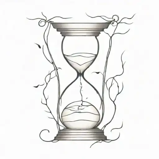Hourglass Tattoo With Cracks Grows Life