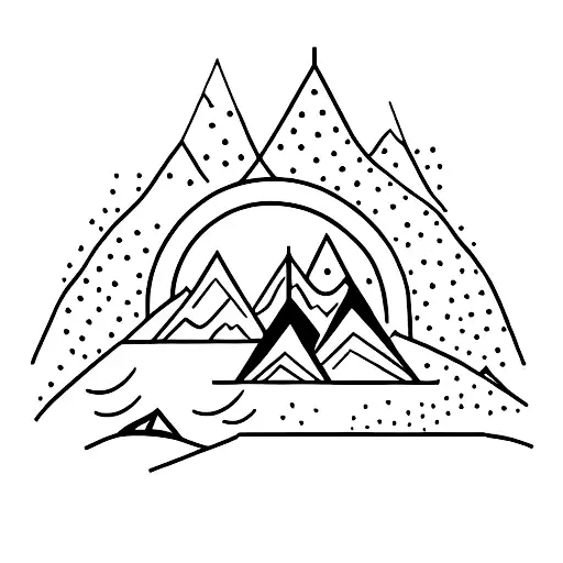 A Minimalist Tattoo Of A City Skyline Fading Into A Forest