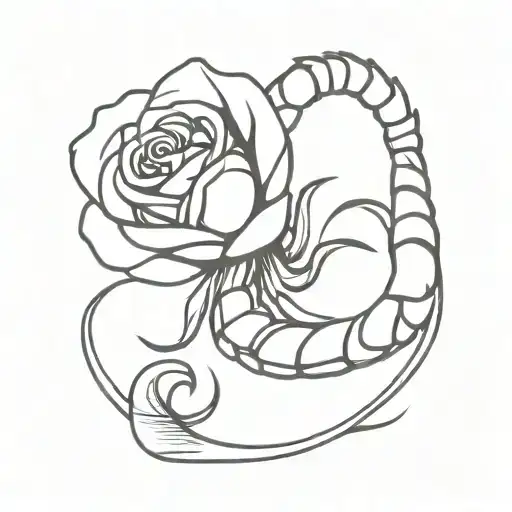 Scorpion With A Rose Tail Sticking