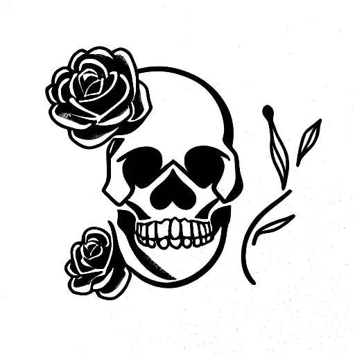 Skull With Roses