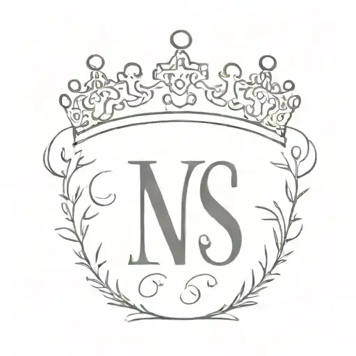 Only Simple Ms Alphabets With Crown On Top