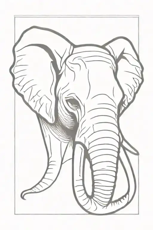 Skull Of An Elephant Head Simple