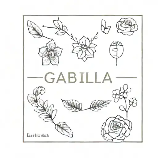 Simple Tattoo For Four Friends Named Gabriela Tomas Jorge And Larisa