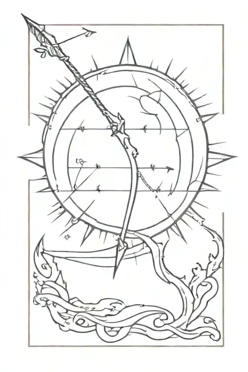 Sagitarius Sun And Arrow