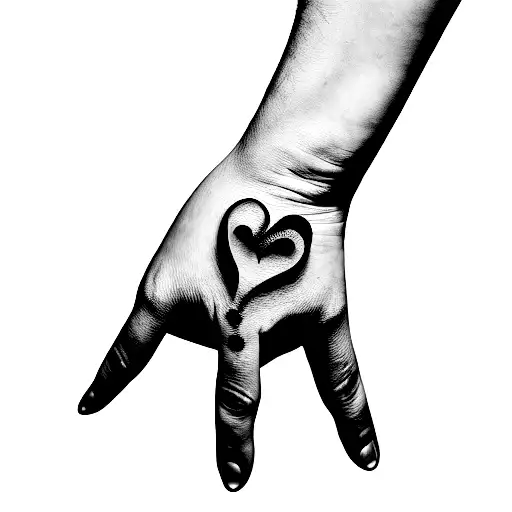 Female Hand And A Hand Made Out Of Bones Pointing At Each Other