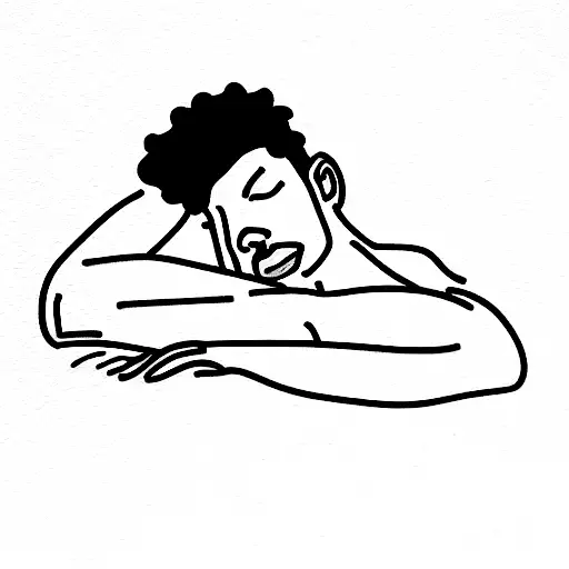 Guy Laying Down With Water Bottle On Top Of His Head