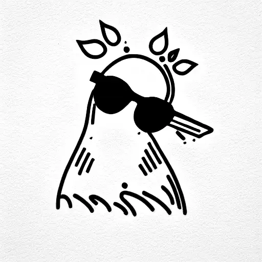 Cartoon Chicken Wearing Sunglasses