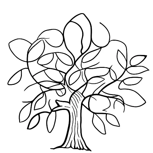 An Artistic Minimalist Representation Of An Olive Tree Symbolizing Palestine's Resilience