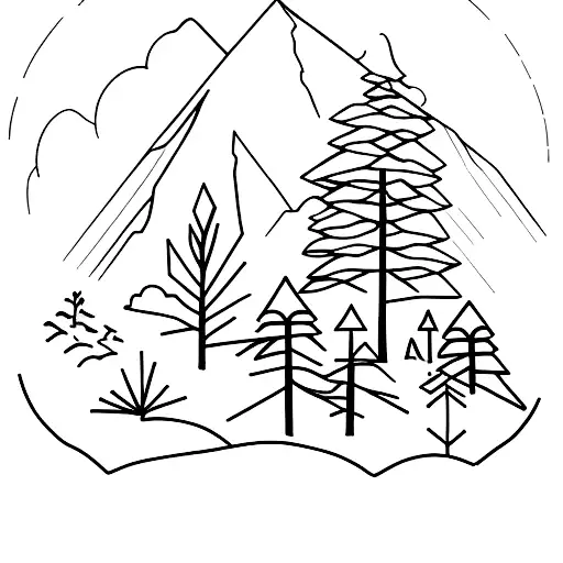 Minimal Mountain Forest