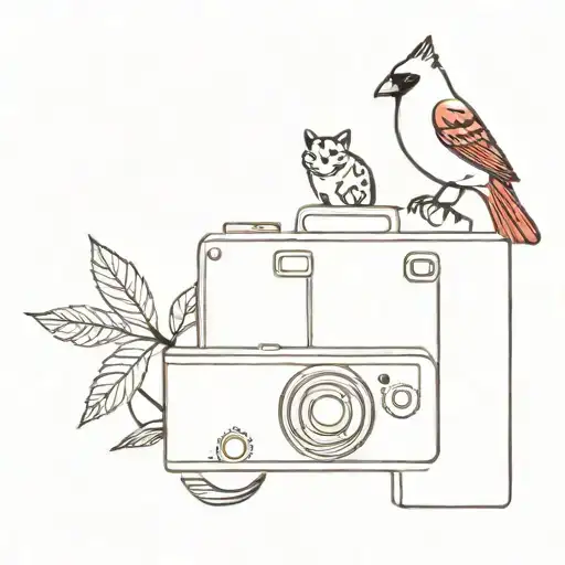A Camera Cardinal Faith And Leopard Print