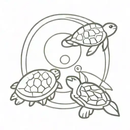 Turtle And Fish Yin Yang