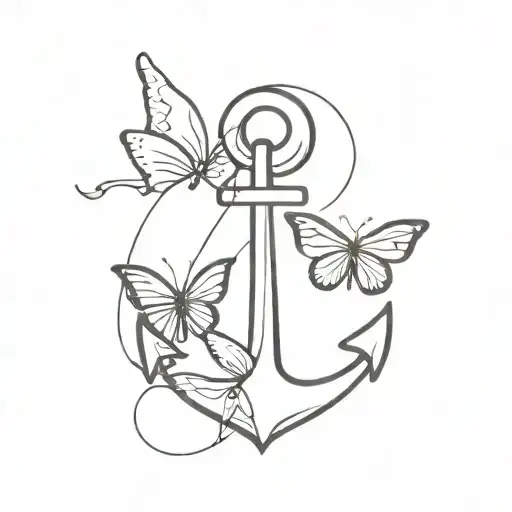 Anchor And Butterfly